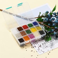 375 г 15-х цветных стеклянных бусин&nbsp;SEED-JP0004-01-2mm