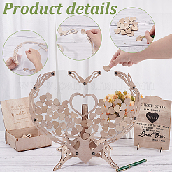 Альтернатива свадебной гостевой книге из дерева&nbsp;WOOD-WH0002-61