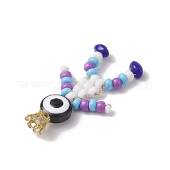 Подвески из стеклянных бусинок с краской для выпечки&nbsp;PALLOY-MZ00653-01