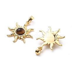 Природных тигровый глаз подвески&nbsp;KK-B129-14G-01