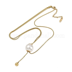 Ионное покрытие (ip) 304 нержавеющая сталь змея цепи ожерелья&nbsp;NJEW-D080-05G