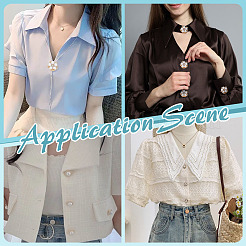 6 шт. запонки из искусственного жемчуга из АБС-пластика&nbsp;DIY-PH0031-80B