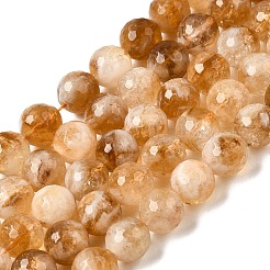 Нити из нагретых натуральных цитриновых бусин&nbsp;G-D359-A01-10mm