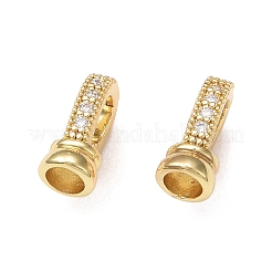 Реечное покрытие латунь микро паве прозрачный кубический цирконий складные застежки&nbsp;KK-E080-02G