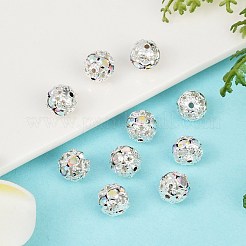 Латунные бусины со стразами &nbsp;RB-A011-8mm-28S