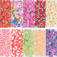 10 стиль фрукты ручной работы украшения для ногтей из полимерной глины&nbsp;CLAY-CJ0001-34