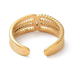 Ионное покрытие (ip) полые многорядные открытые манжетные кольца из нержавеющей стали 304&nbsp;RJEW-D006-02G