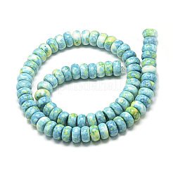 Синтетический океан белого нефрита бисер пряди&nbsp;G-S257-5x10mm-07