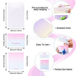 100 шт. прямоугольные градиентные цветные бумажные заколки для волос с демонстрационными карточками&nbsp;CDIS-TA0001-32