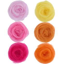 18 шт. 6-х цветная шерстяная ровница своими руками&nbsp;DIY-SP0005-80C