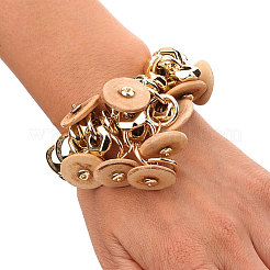 Плоские круглые браслеты из сплава&nbsp;WG3C418-01