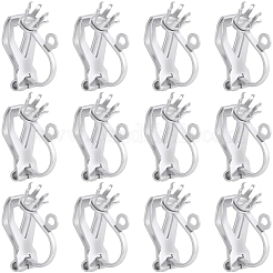 80 шт. фурнитура для сережек-клипс из нержавеющей стали 316&nbsp;STAS-BBC0007-36