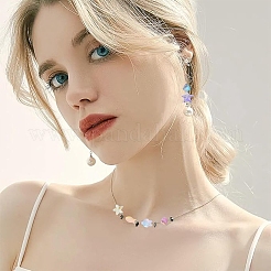 120шт 4 стиля прозрачные стеклянные бусины&nbsp;GLAA-YW0004-32