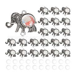 Набор для самостоятельного изготовления подвесок-соединителей из сплава в тибетском стиле в виде слона&nbsp;DIY-GA0006-81