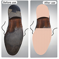 4 шт. 2-цветные прямоугольные резиновые противоскользящие резиновые подошвы&nbsp;AJEW-CP0010-37