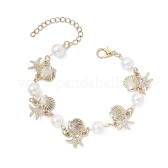 Сплав браслеты в форме ракушки и морской звезды&nbsp;BJEW-JB11842