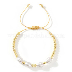 Браслеты из плетеных бусин из латуни во французском стиле для женщин&nbsp;CU2668