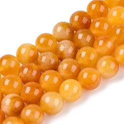 Окрашенные природные белый нефрит бисер пряди&nbsp;G-T138-10mm-210-27