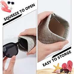 10 шт. 5-х цветный прямоугольный футляр для очков из искусственной кожи&nbsp;AJEW-ME0001-58