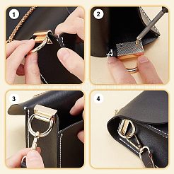 8 комплект двухцветных застежек для подвески сумок из сплава&nbsp;FIND-WR0005-27