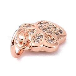 Латунные микро проложить кубического циркония подвески&nbsp;ZIRC-C022-22RG