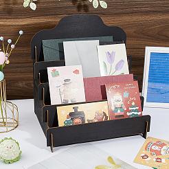 4-уровневые деревянные подставки для держателей карт&nbsp;ODIS-WH0078-53C