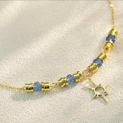 Ожерелья из нержавеющей стали с подвеской в виде солнца для женщин&nbsp;FS-WG92E1C-01