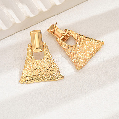 Стильные текстурированные трапециевидные серьги-гвоздики из нержавеющей стали 201&nbsp;KV0782