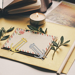 4 шт. 2-цветная фурнитура для закладок в виде якоря из сплава FIND-HY0002-38