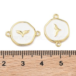 Подвески-коннекторы из латуни с эмалью в морском стиле&nbsp;KK-C251-05G-01A