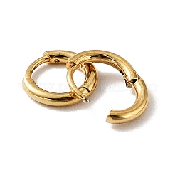 Серьги-кольца Huggie Hoop из нержавеющей стали с вакуумным покрытием PVD 201&nbsp;LS-STAS-H164-01G