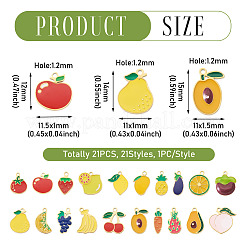 21 шт. 21 стиля эмалевых подвесок из нержавеющей стали 304&nbsp;STAS-TA0003-44