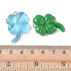 Подвески из прозрачной смолы в виде клевера CRES-B023-03