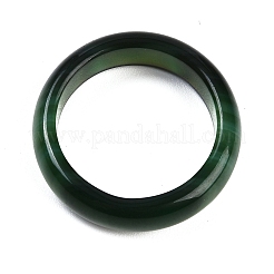 Кольца из окрашенного и нагретого натурального полосатого агата/полосатого агата для женщин&nbsp;RJEW-Z075-02V