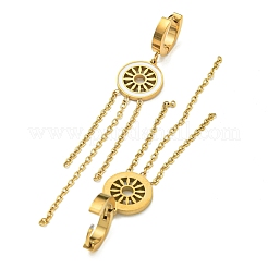 Серьги-кольца из нержавеющей стали 304 с ионным покрытием (IP)&nbsp;EJEW-G400-46G