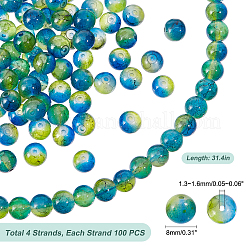 400 шт. стеклянные бусины&nbsp;GLAA-PH0002-07