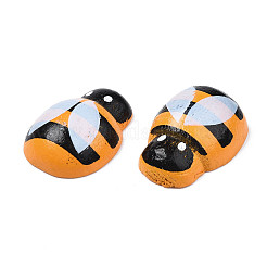 Окрашенные распылением деревянные кабошоны&nbsp;LS-X-WOOD-Q033-04B