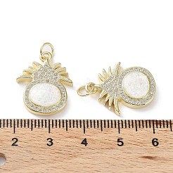 Покрытие стойки латунь микро паве подвески с фруктами из кубического циркония&nbsp;KK-C041-08G