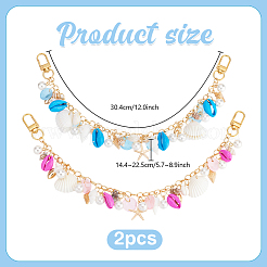 2 шт. латунные цепи удлинители для сумок&nbsp;HJEW-PH02319