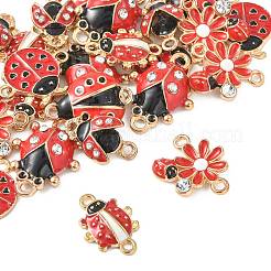 24 шт. 6 стиля подвески-соединители из сплава с кристаллами и стразами&nbsp;FIND-FS0004-78