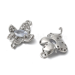 Шармы-соединители из латуни с микропаве из кубического циркония&nbsp;KK-Z103-10P-02