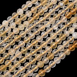 Нити из нагретых натуральных цитриновых бусин&nbsp;G-G927-10C