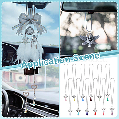 12 шт. 12-цветный ангел из сплава и стекла подвесное украшение&nbsp;HJEW-PH02091