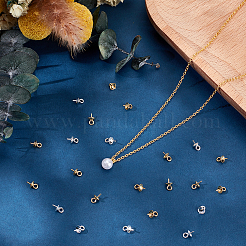 100 шт. 2-цветное вакуумное покрытие PVD из нержавеющей стали 304 с чашечкой-жемчужиной&nbsp;STAS-ME0002-97