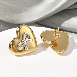 Двухцветные серьги-гвоздики из нержавеющей стали 304&nbsp;EJEW-B156-15G