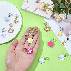 12 шт. 6 стиля эмалированный сплав стетоскоп подвеска украшения&nbsp;HJEW-OC00129