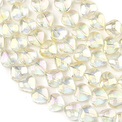 Гальванизированная нить из прозрачных стеклянных бусин&nbsp;EGLA-A045-01-AB02