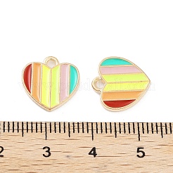 Эмалевые подвески из легкого позолоченного сплава&nbsp;ENAM-M219-12KCG-02