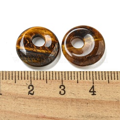 Натуральный тигровый глаз пончик/пи диск подвески&nbsp;G-G142-02B