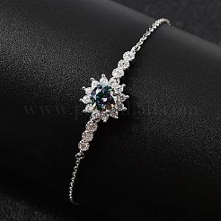 925 ссылка стерлингового серебра браслеты&nbsp;BJEW-D346-04B-P